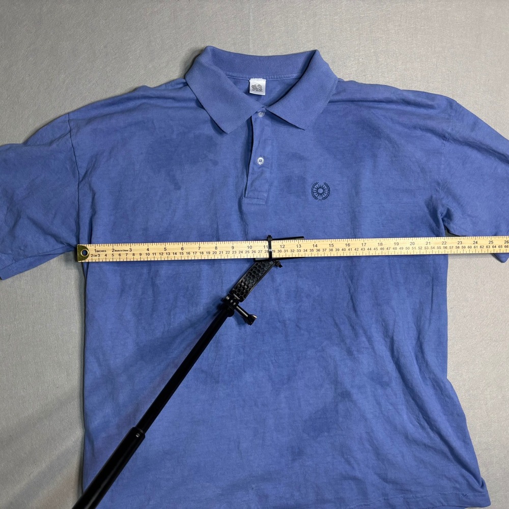 SOL Apparel Men's Polo Shirt XL Blue 100% Cotton Made in USA - Picture 2 of 16